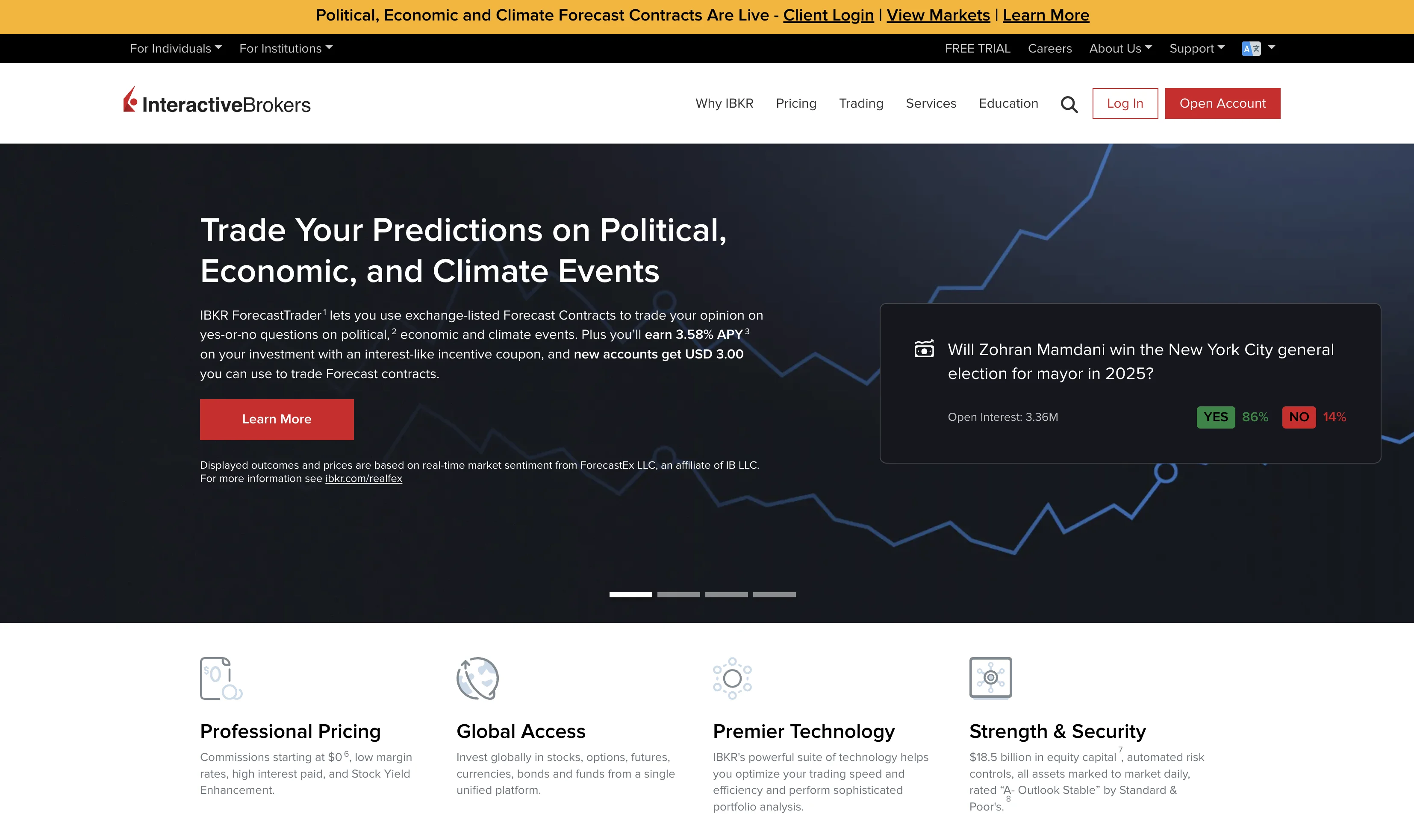 Interactive Brokers 交易平台截图